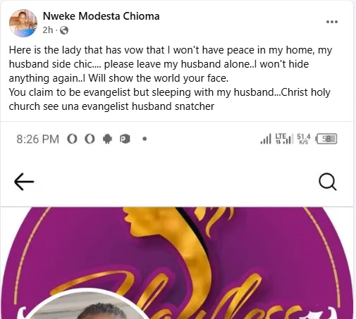 You claim to be a pastor but always bring church girls to our matrimonial bed - Nigerian woman calls out her husband and his alleged 'evangelist' side chic 6 IMG 1738 1739141866